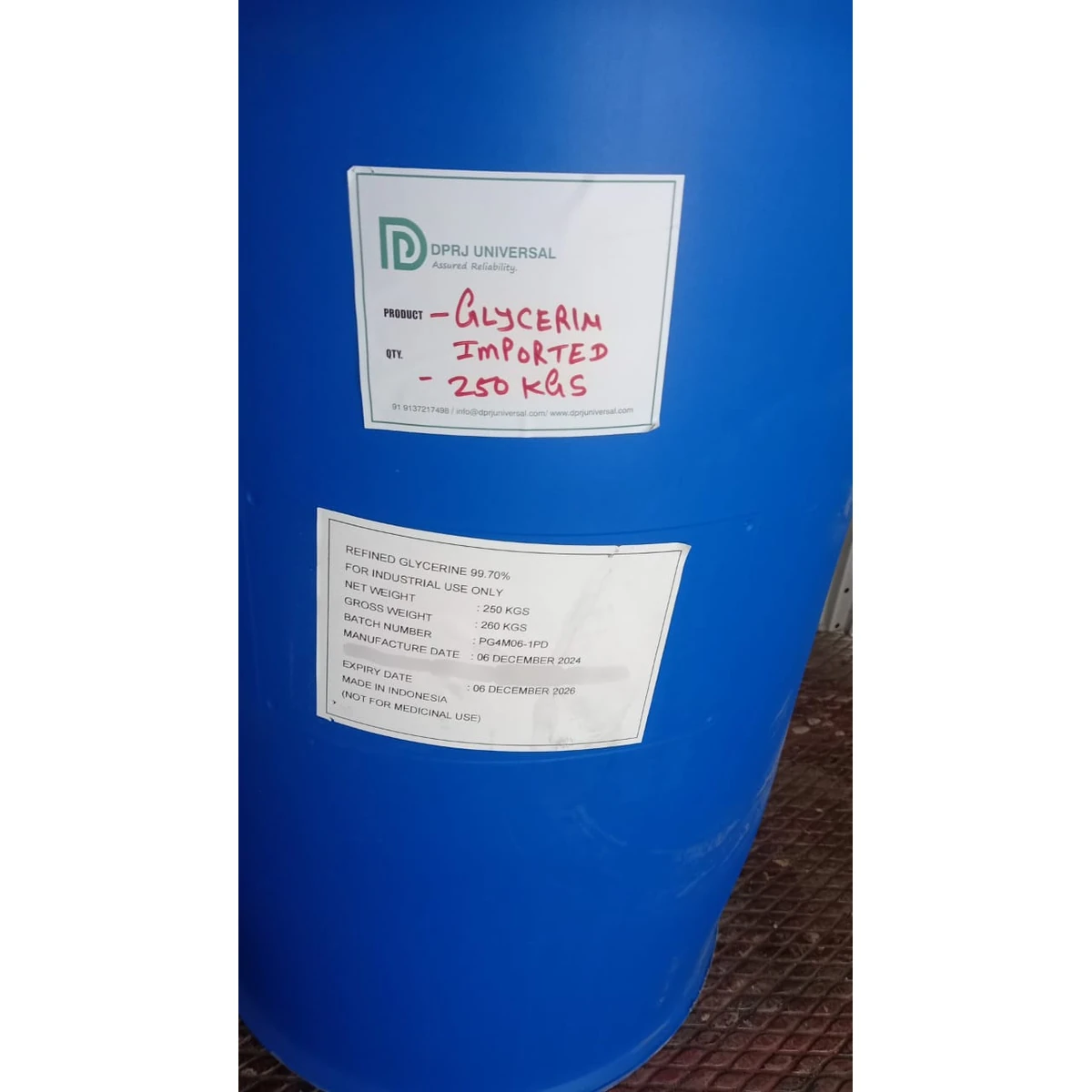 Glycerin Bulk Chemical Supply bulk supply photo 4 of 8 - DPRJ Universal