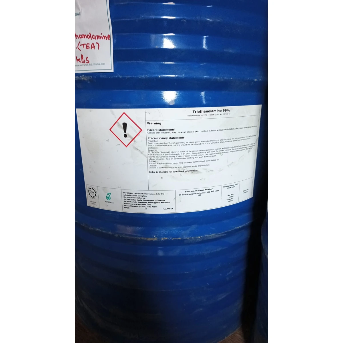 Triethanolamine (TEA) Bulk Chemical Supply bulk supply photo 6 of 8 - DPRJ Universal
