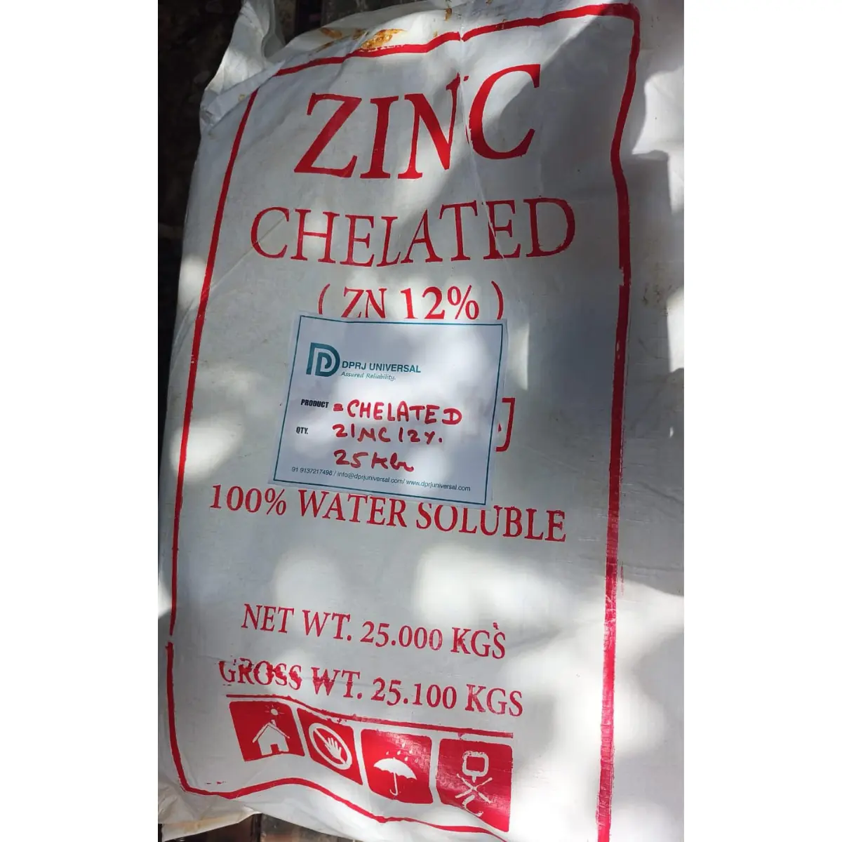 Zinc Chelate 12% (Zinc 12 EDTA) 100% Water Soluble - DPRJ Universal